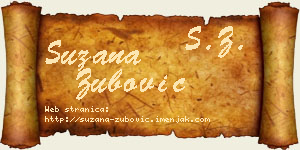 Suzana Zubović vizit kartica